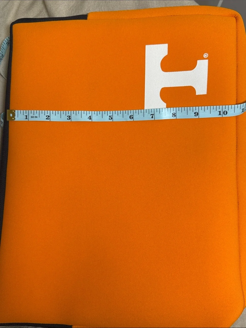 University T Logo Orange Tablet Sleeve - Protective Neoprene Case